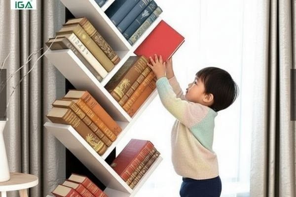 giải pháp sắp xếp kệ sách