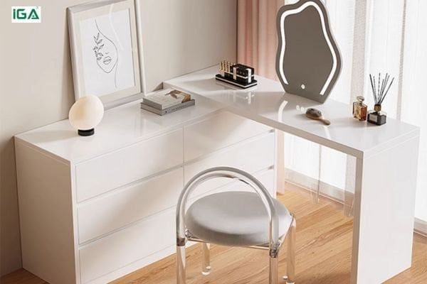 Bàn làm việc kết hợp trang điểm chữ L - GP305