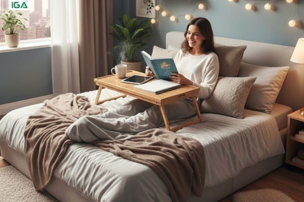 bàn học gấp gọn bằng gỗ