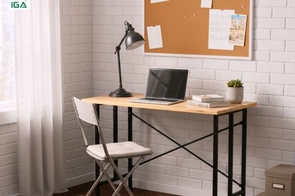 bàn học gấp gọn bằng kim loại