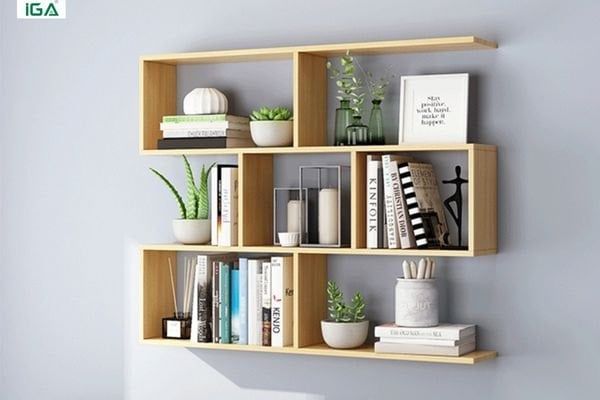 Cách decor kệ sách