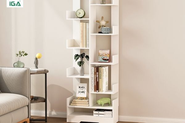 Trang trí kệ sách thêm góc nghệ thuật tại nhà