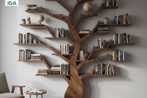 Kệ đựng sách có thiết kế hình cây
