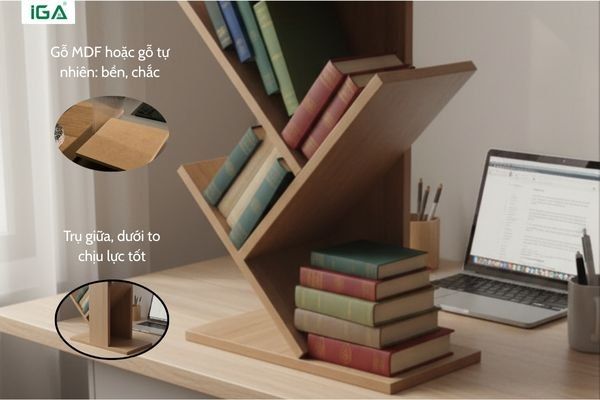 Kệ sách có chất liệu, thiết kế đảm bảo