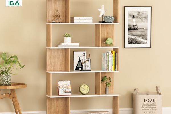 Kệ sách với không gian tinh tế