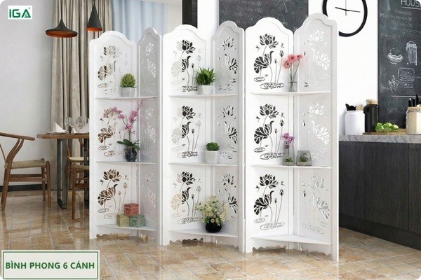 Vách ngăn phòng khách gấp gọn