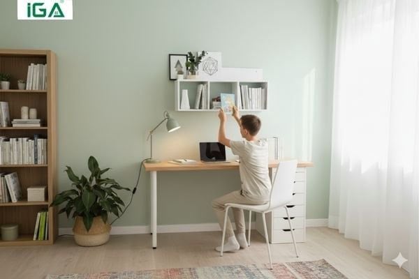 Sắp xếp góc làm việc ngăn nắp