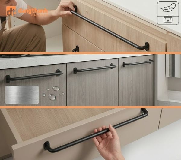 Ưu điểm của tay nắm tủ nhôm dạng thanh dài cao cấp