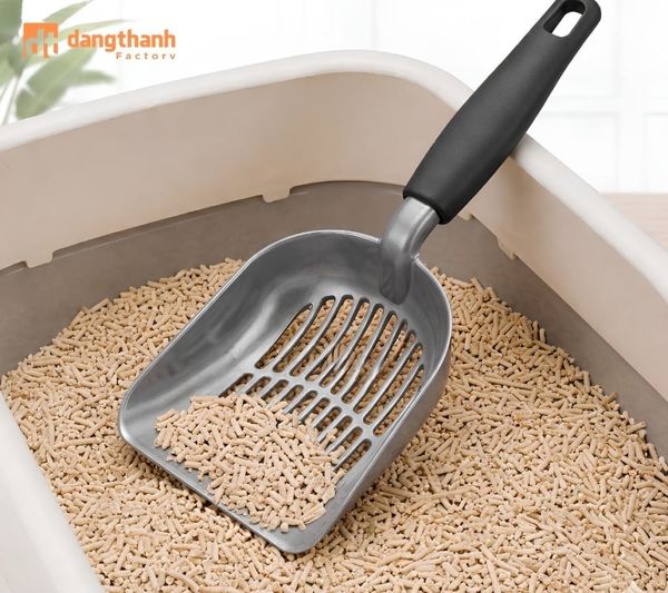 Xẻng xúc cát mèo bằng nhôm đúc nguyên khối siêu bền
