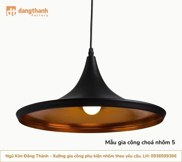 Mẫu gia công nắp chụp bóng đèn nhôm