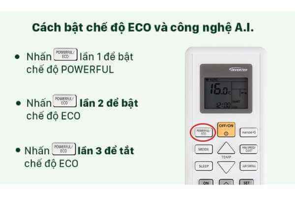 Chế độ ECO tiết kiệm điện của Panasonic