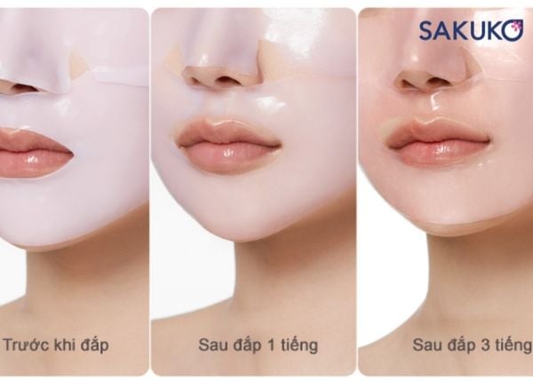 Bạn có thể đắp mặt nạ từ 3-4 tiếng hoặc đến khi miếng mặt nạ trong suốt