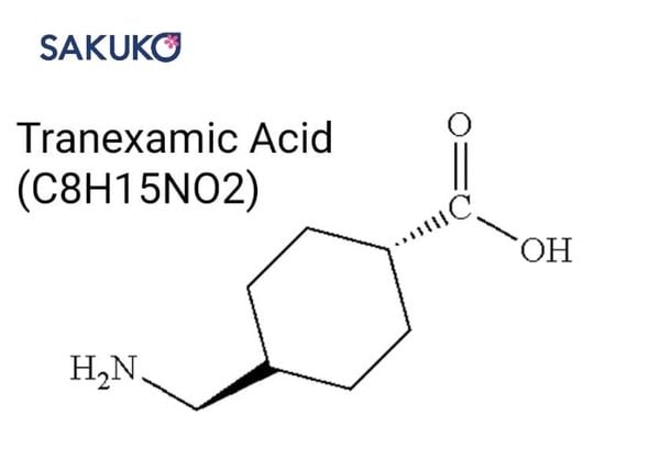 Sự hỗ trợ từ hoạt chất dưỡng trắng Axit Tranexamic