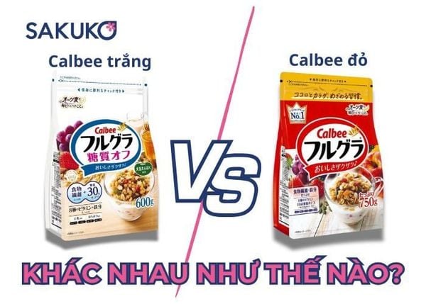 Ngũ cốc Calbee trắng và đỏ khác nhau như thế nào