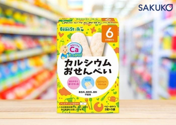 Bánh ăn dặm BEANSTALK- canxi rong biển 6 tháng