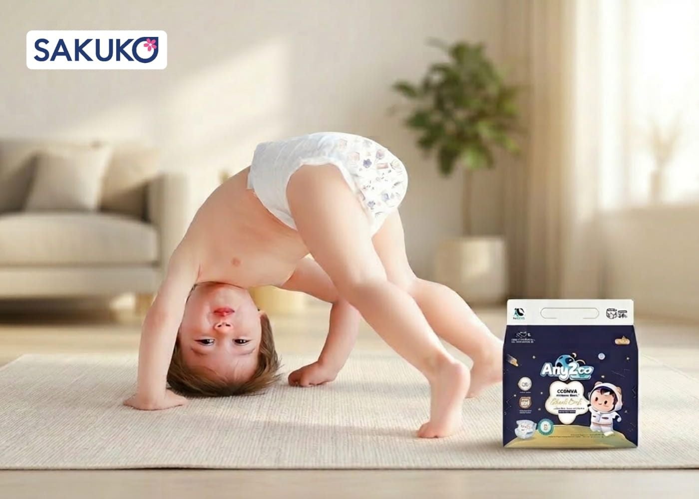 Các cỡ bỉm phổ biến & hướng dẫn chọn Size bỉm Anyzoo chuẩn xác cho bé