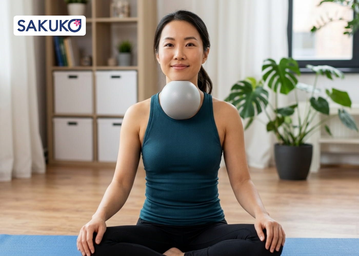 cách làm mặt thon gọn hơn thông qua Bài tập ép bóng dưới cằm