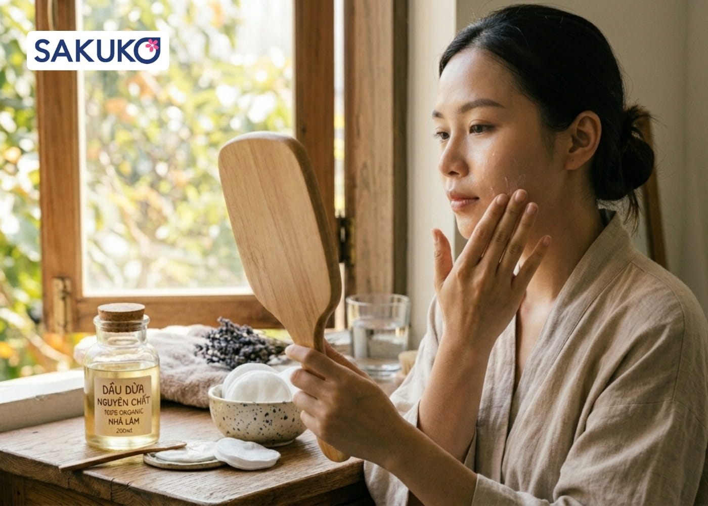 Cách làm trắng da mặt bằng dầu dừa Làm dịu và dưỡng sáng da sau khi tẩy lông mặt