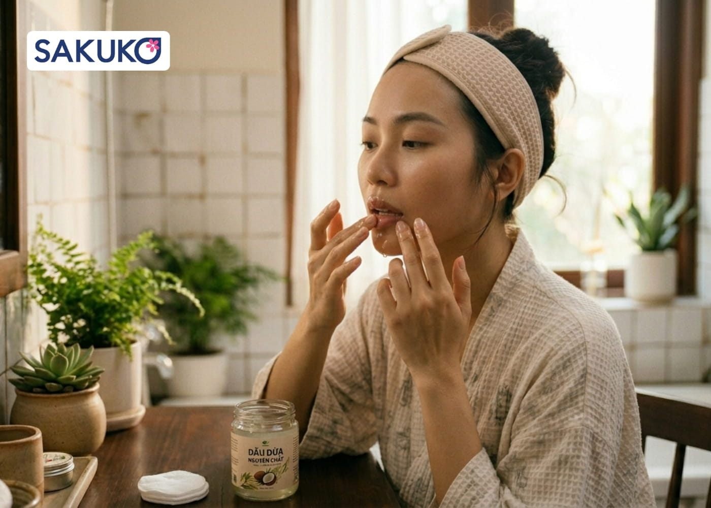 Cách làm trắng da mặt bằng dầu dừa Dưỡng môi hồng rạng rỡ và mềm mịn