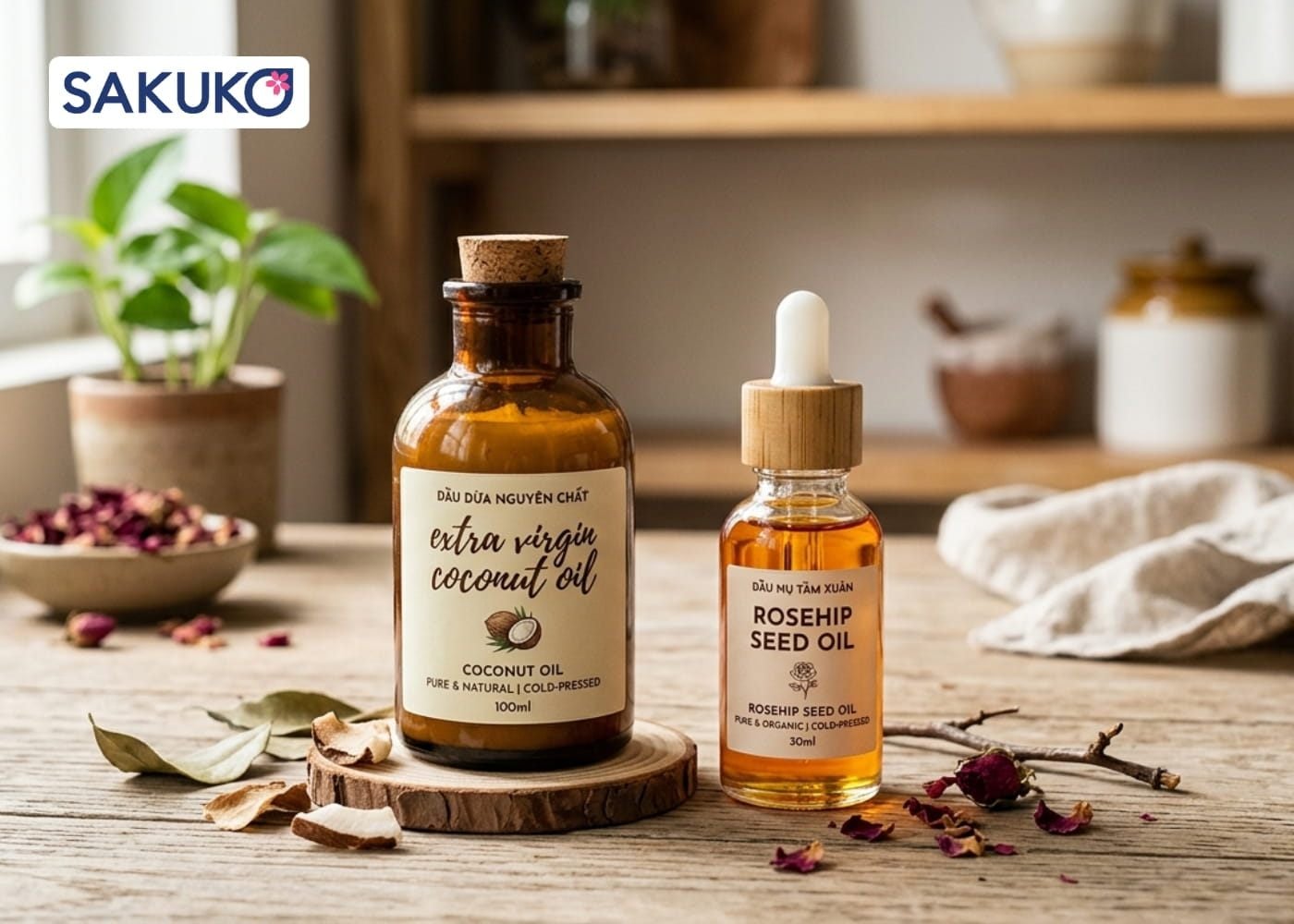 Cách làm trắng da mặt bằng dầu dừa Cách làm trắng da mặt bằng dầu dừa và dầu nụ tầm xuân