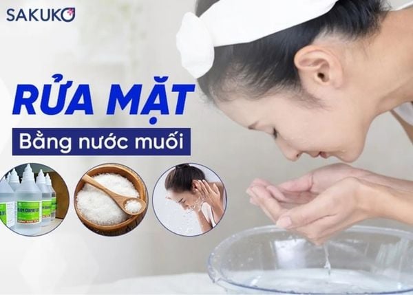 Rửa mặt bằng nước muối giúp kháng khuẩn hiệu quả