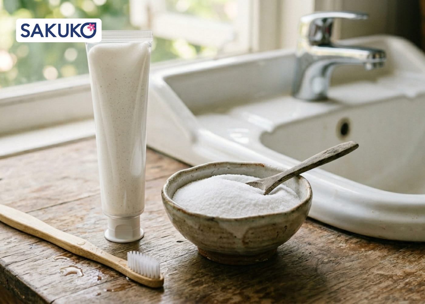 Cách làm trắng da bằng kem đánh răng và muối