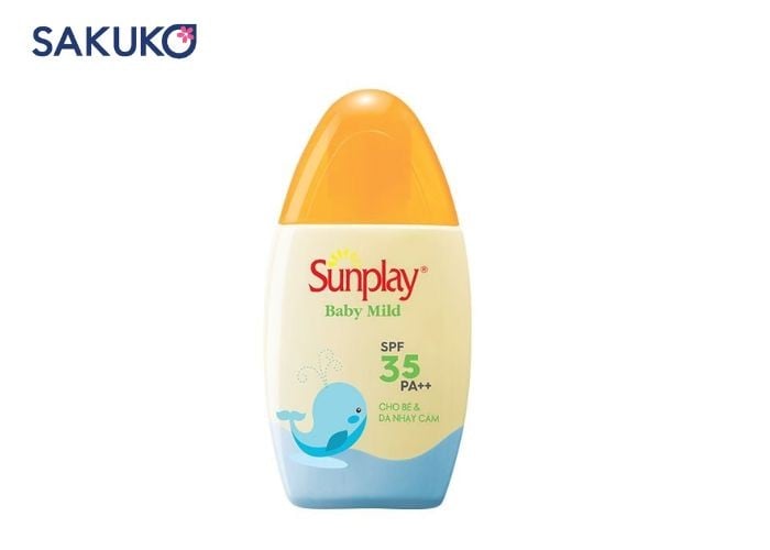 Kem chống nắng Sunplay Baby Mild phù hợp cho làn da mỏng manh của em bé