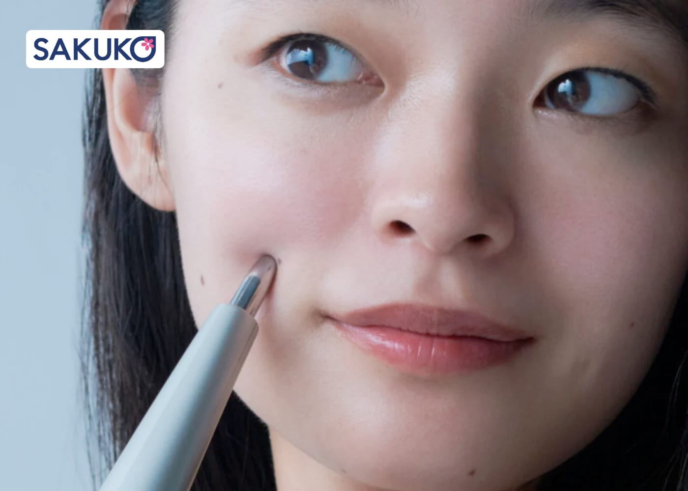 Cách massage mặt nâng cơ bằng máy chuyên dụng bút massage nâng cơ Stella Beaute Stick 1