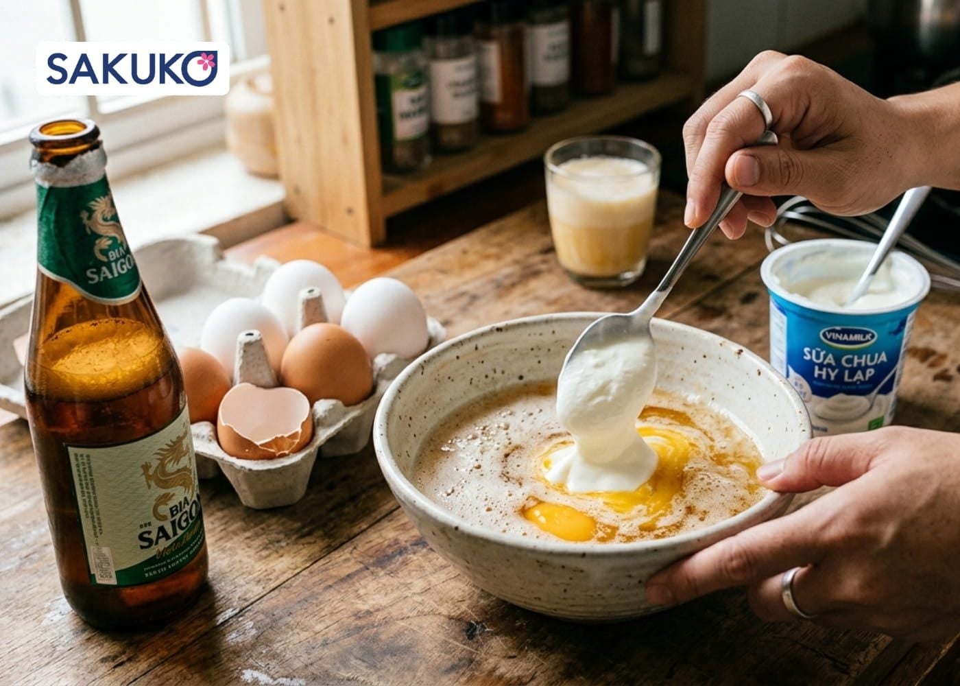 Se khít lỗ chân lông và kiểm soát bã nhờn&nbsp;với Bia + Lòng trắng trứng