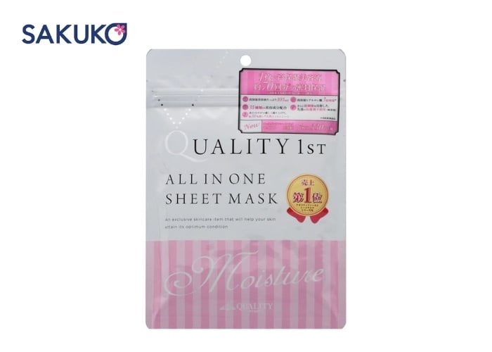 5 bước dưỡng da trong một miếng mặt nạ Quality 1st All-in-One Sheet Mask