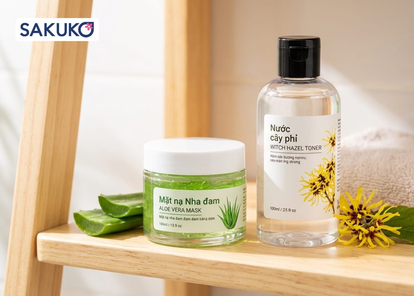 Mặt nạ Nha đam & Nước cây phỉ: 