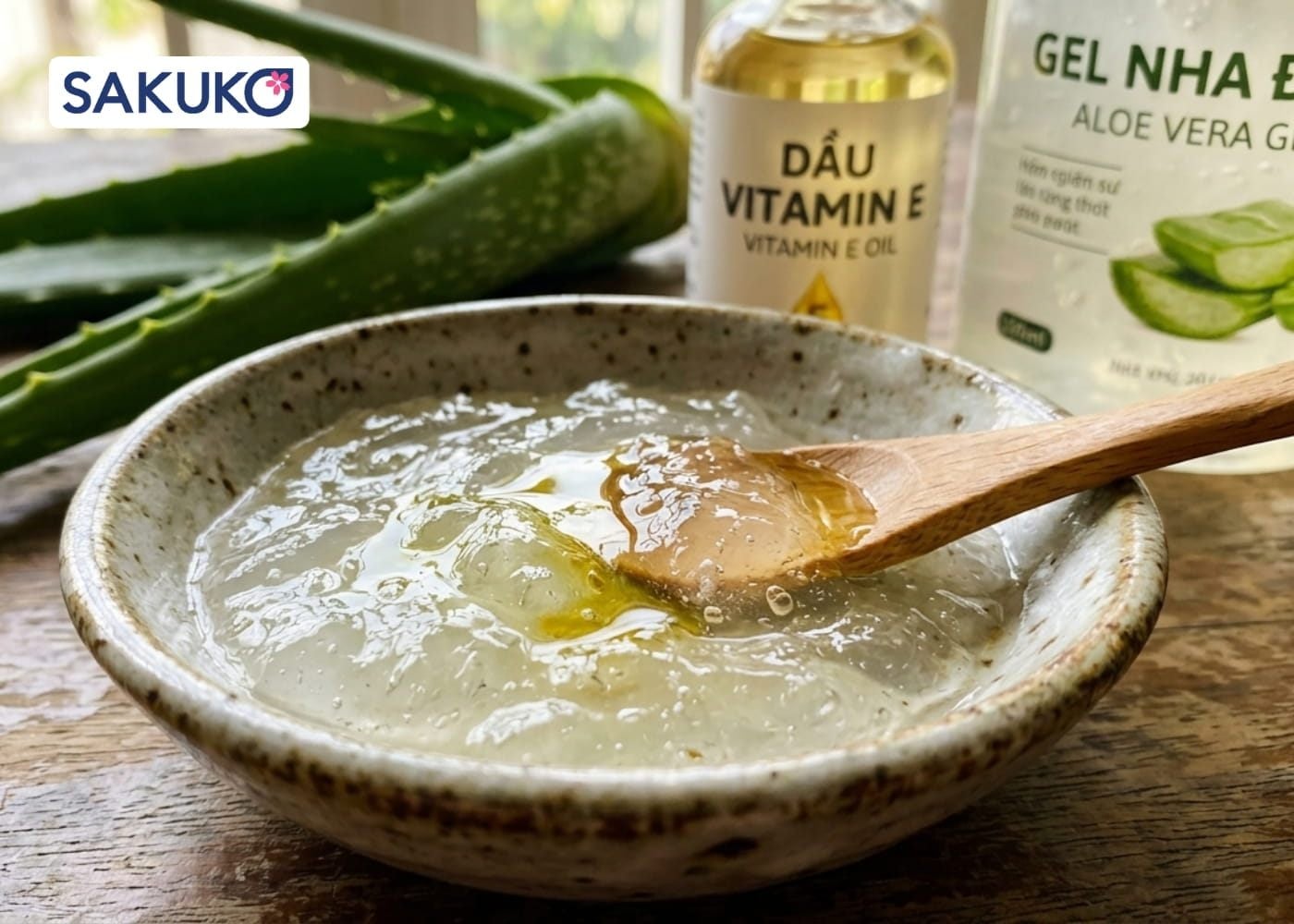 Mặt nạ Nha đam & Vitamin E: 