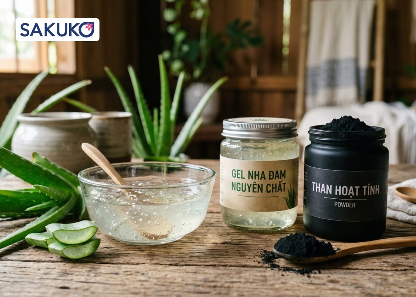 Mặt nạ Nha đam & Than hoạt tính: Liệu pháp detox giải độc cho da