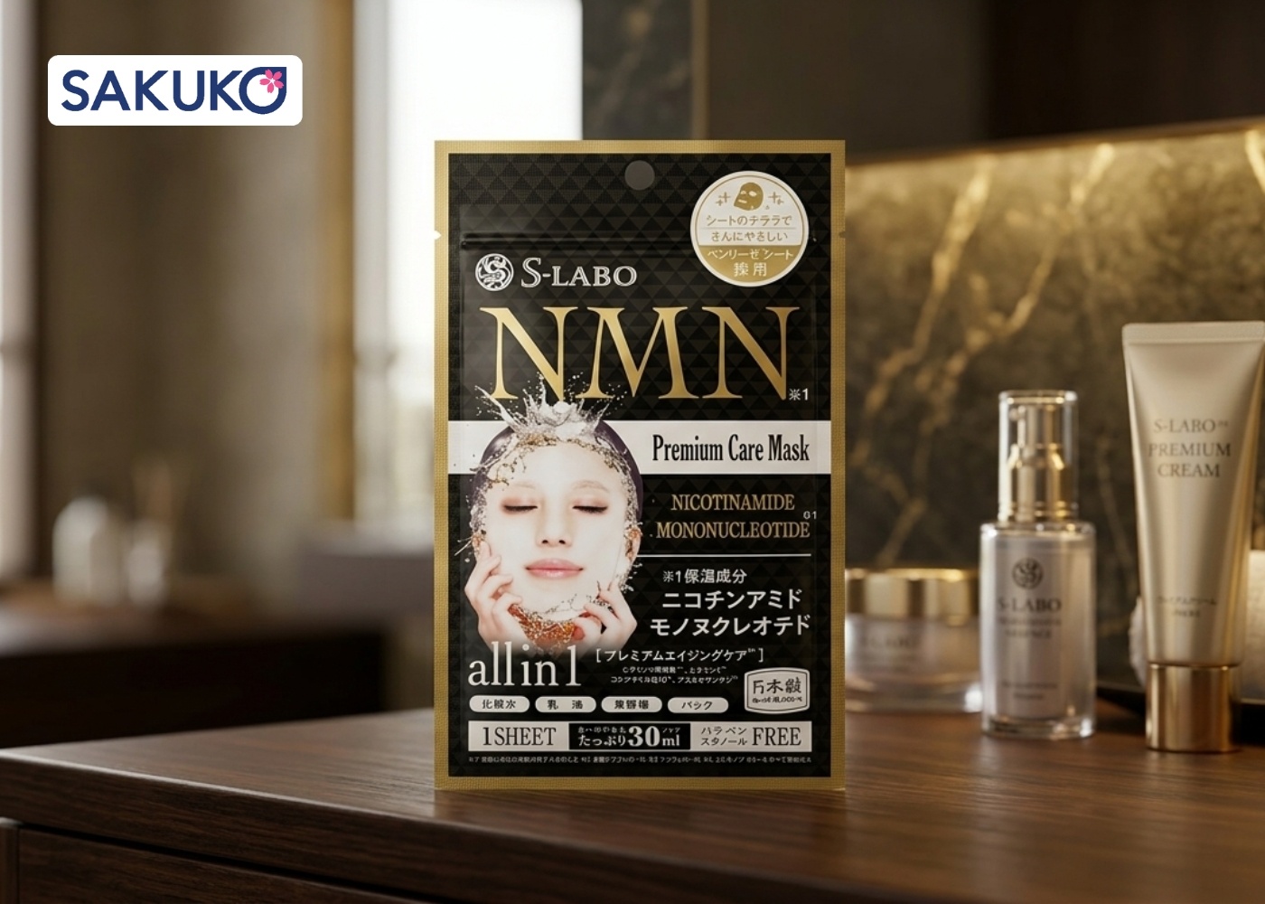 Mặt nạ tái tạo tinh chất NMN S-LABO: Giải pháp phục hồi và trẻ hóa da lão hóa