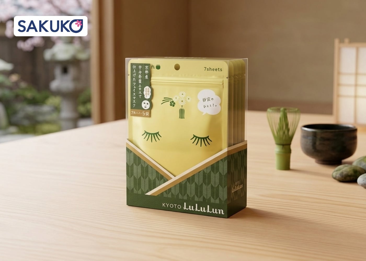 Mặt nạ cấp ẩm Lululun Kyoto Camellia Kyoto (Hoa trà Kyoto)