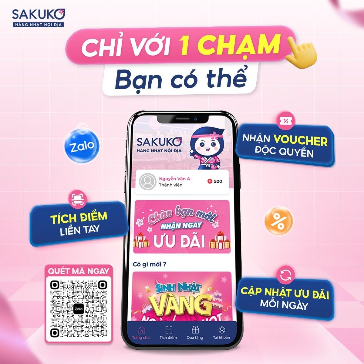Mini App Sakuko Rewards là một ứng dụng thu nhỏ
