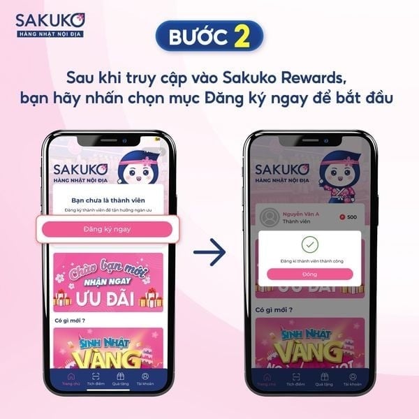 Cách đăng ký và sử dụng Mini App Sakuko Rewards