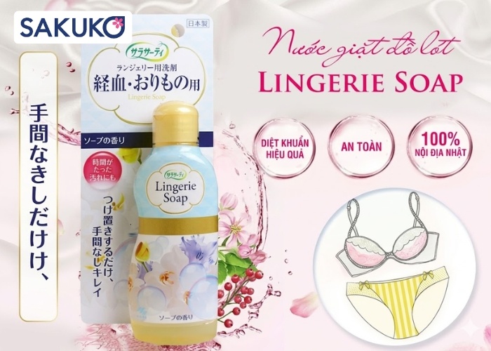 Nước giặt đồ lót Lingerie Soap Nhật Bản được tin dùng hiện nay