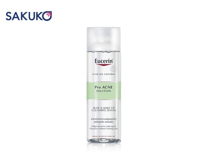 Nước tẩy trang cho da hỗn hợp Eucerin ProAcne Acne & Make-Up Cleansing Water