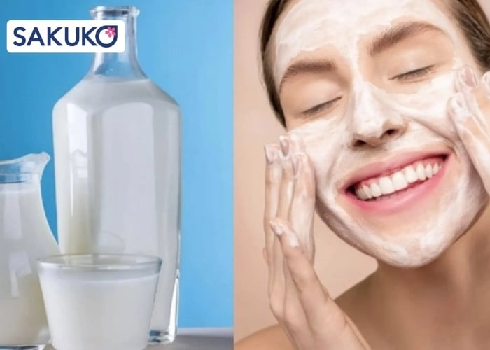 Tẩy trang thay thế bằng sữa tươi không đường