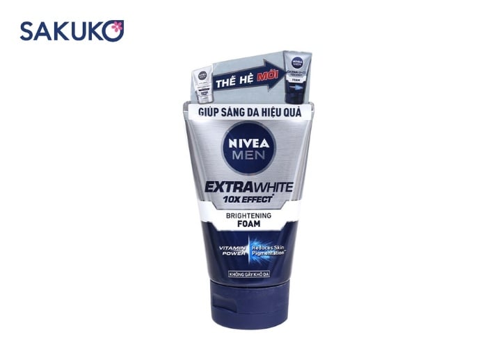 Sữa rửa mặt Nivea Men Extra White&nbsp;giúp cải thiện vùng da sạm màu