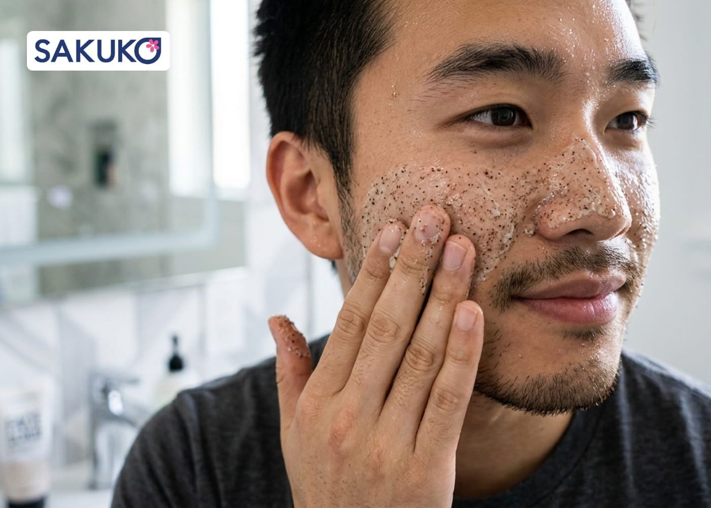 Các bước skincare cho nam sáng và tối Bước 2 - Tẩy tế bào chết (2 - 3 lần/tuần)