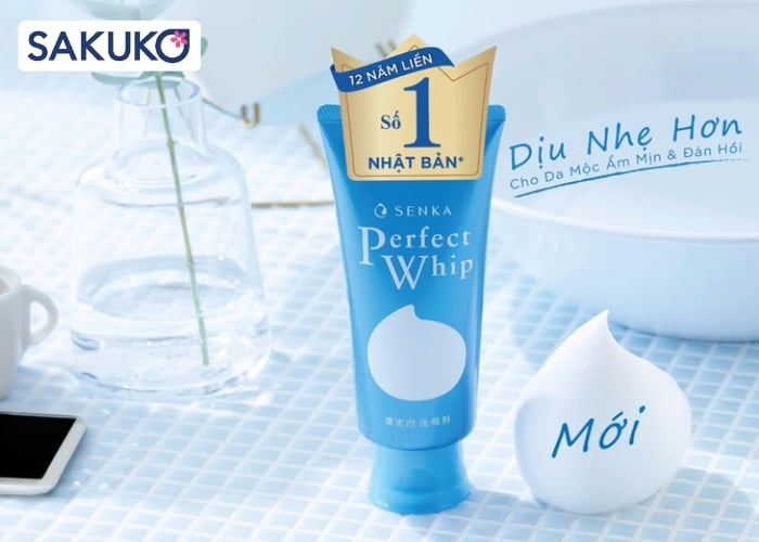 Senka Perfect Whip giúp làm sạch sâu và nuôi dưỡng da sáng mịn