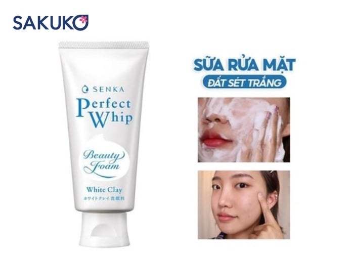 Senka Perfect White Clay giúp loại bỏ tế bào chết xỉn màu và bã nhờn