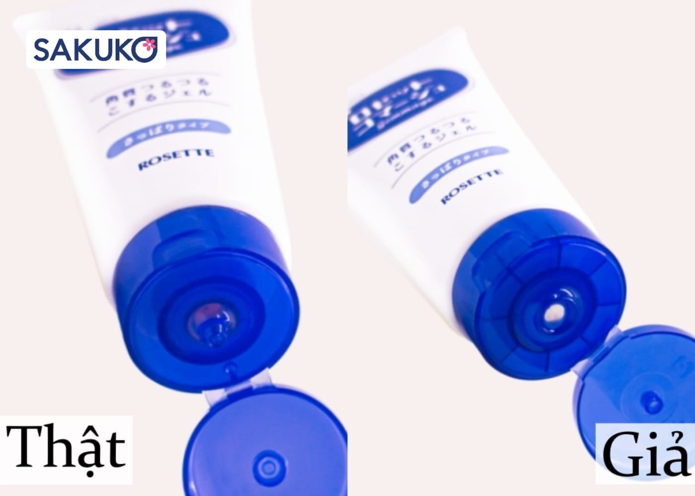 cách nhận biết tẩy da chết&nbsp;Rosette fake hay auth dễ dàng nhất