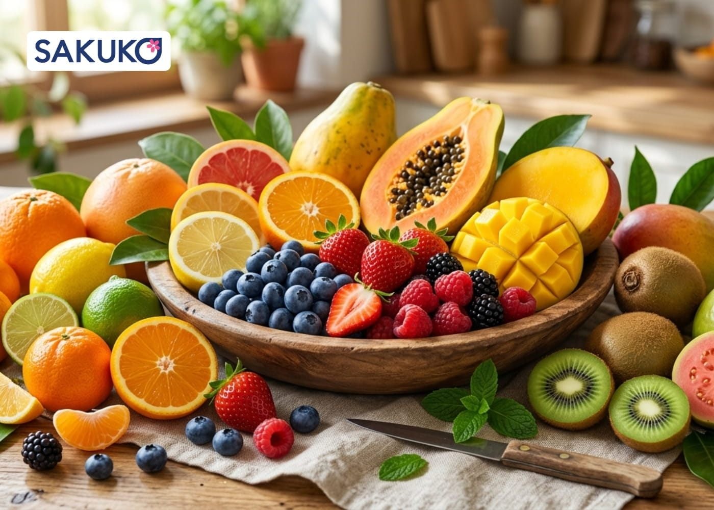 Nhóm trái cây giàu Vitamin C: 
