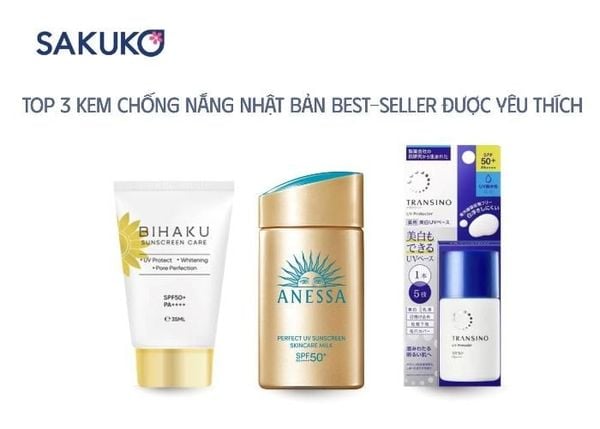 Top 3 kem chống nắng Nhật Bản best-seller được yêu thích