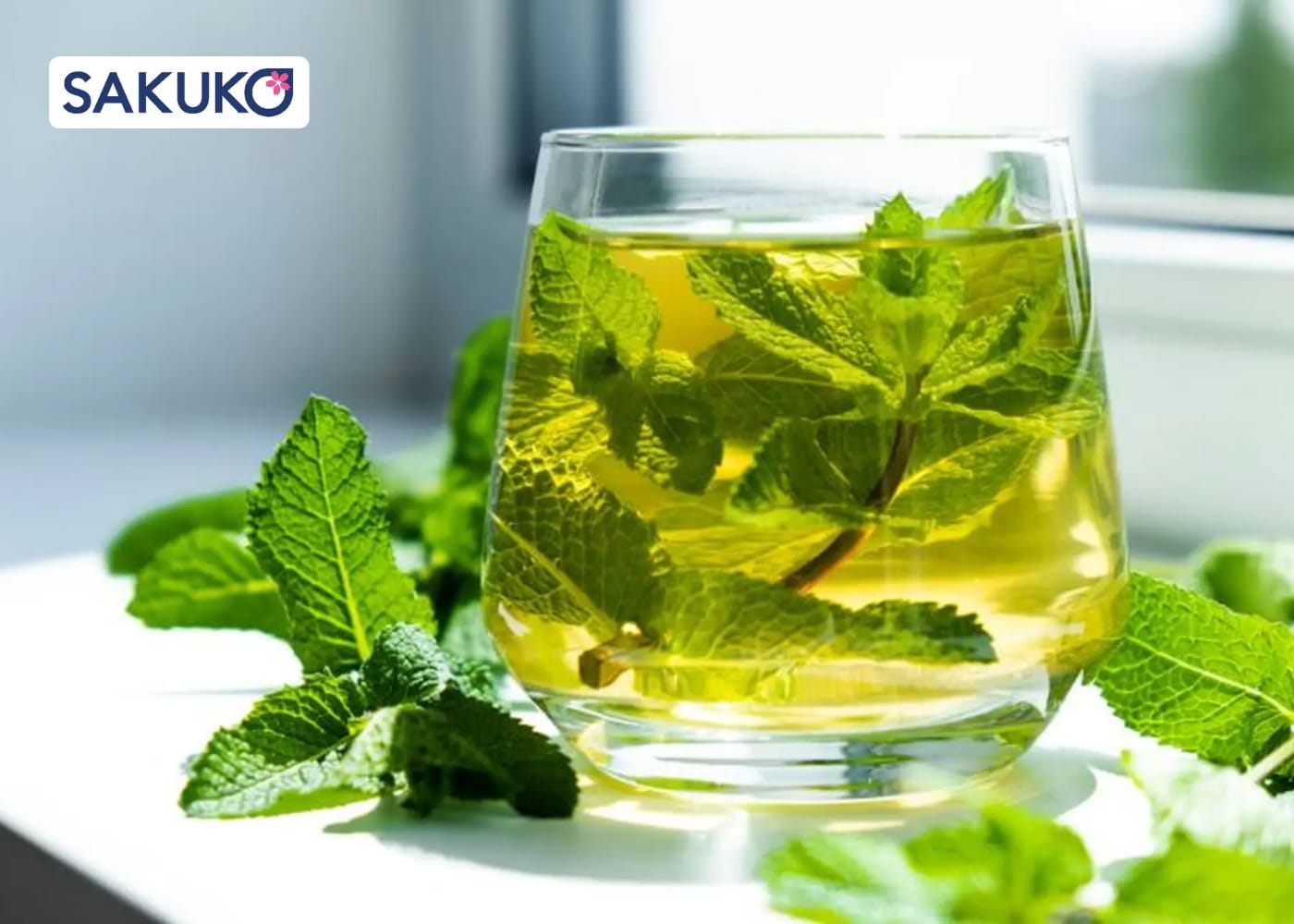 Uống gì để da căng bóng Trà bạc hà lục:&nbsp;