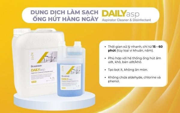 Dung dịch làm sạch ống hút ghế nha và bồn nhổ Daily Aspirator