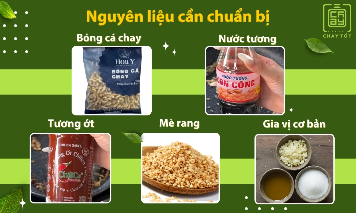 Nguyên liệu để làm bóng cá chay chiên giòn rim mặn